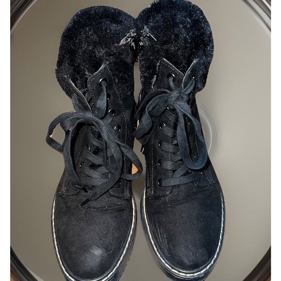 Madden Girl Ankle High Combat Boots Lace-Up And Zipper Size 9 Black - Picture 3 of 10